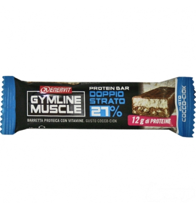 GymLine Muscle protein bar 27% doppio strato 45g cocco